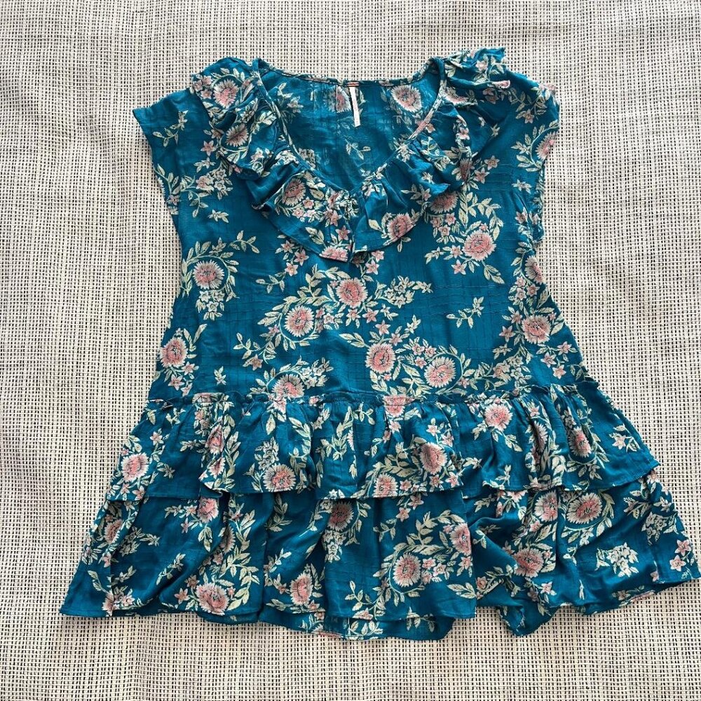 FreePeople Floral Boho Cottagecore Mini Dress